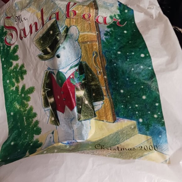 Santa Bear 2000 Groom Top Hat Tuxedo Vintage Preowned Target Christmas Bag Inc - Picture 9 of 10